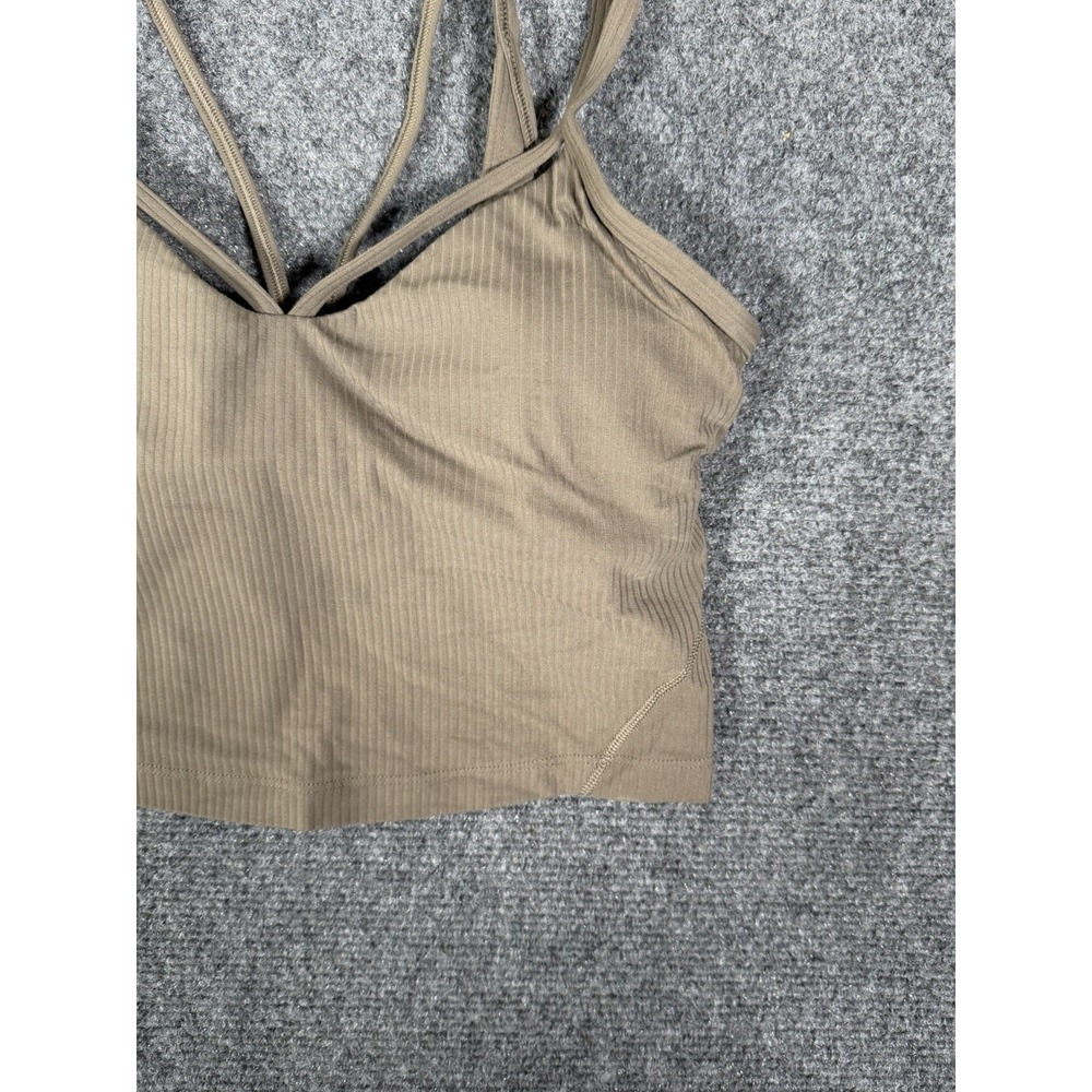 Lululemon Tank Top Womens 2 Nomad Brown Align Ribbed Strappy Cropped Athletic - Picture 3 of 16